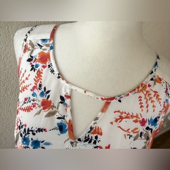 41 Hawthorn Liano Mixed Material Back Detail Floral Top XS - Picture 9 of 10